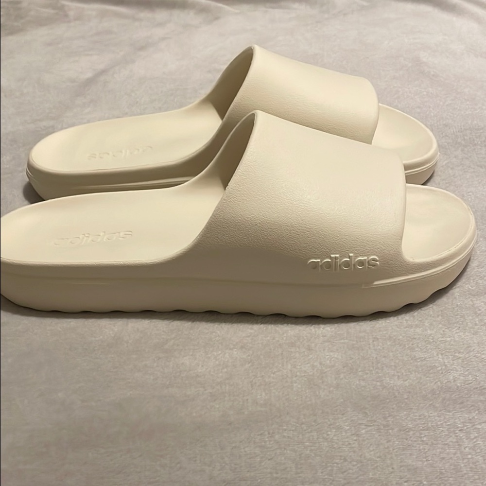 Men’s Adidas Cream Slides